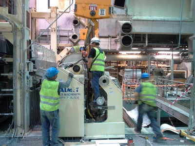 Paper machine PM2 in nekoski - removal of one coating station
